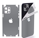 İphone 16 360 full arka kaplama koruma sticker kılıfsız kullanım için GÜMÜŞ GRİ