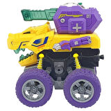 Sürtmeli Dinazor Araçlar - Sesli ve Işıklı - D500-19 - Sarı