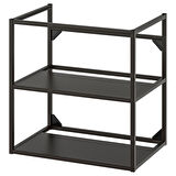 Lavabo alt dolabı iskeleti, antrasit, 60x40x60 cm, açık raf