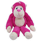 Peluş Maymun 40 cm - Yumuşak Peluş - G5501 - Pembe