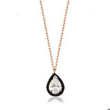 Gümüş Beyaz Damla Kadın Kolye