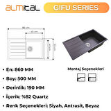 Granit Evye GIFU Series Anthracite 86x50 (ANTRASİT) 