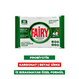 Fairy Yüzey Temizleme Mendili Beyaz Sabun 10 Yaprak 6 Adet | Beyaz Sirke Karbonat