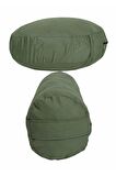 Organik Kabuk Dolgulu Meditasyon Minderi + Bolster Minderi Ikili Set