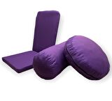 Meditasyon Sandalyesi (Backjack) & Bolster Minderi / Meditasyon Minderi 3'lü Set