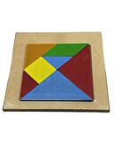 7 Parça Ahşap Tangram / Eğitici Çocuk Oyuncağı / Çocuk Zeka Gelişim Oyunu / Puzzle