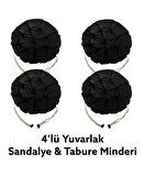 Yuvarlak Tabure Minderi - Puf Minder 4 Adet - 40 CM Çapında