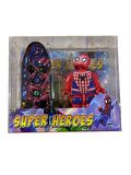 Heroes Karakter Kaykaylı Lego Oyuncak Yenilmezler Kaykaylı  Spider Man Figür Lego Oyuncak