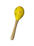 Ahşap Renkli Marakas Bebek Çıngırağı - Ahşap Çıngırak - Bambu Bebek Çıngırak