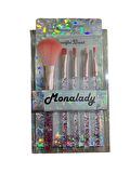 Monalady 5'li Makyaj Fırça Seti - Kahverengi