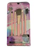 Kaş ve Kirpik Bakımı Fırça ve Tarak Seti - Makeup Tools - Makeup Brush - 5 Parçalı Set