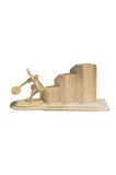 3d Boyanabilir Ahşap Yap Boz Puzzle - Ahşap 3d Disk Atan Adam Kalemlik Maketi
