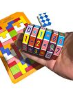 Ahşap Tetris Oyunu, Matematik 4 İşlem Küpü, Sihirli Yılan Zeka Küpü - 3'lü Oyun Seti