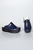 Ortopedik Sabo Terlik Doktor Hemşire Hastane Aşçı Terliği Kadın Lacivert