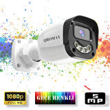 3 Kameralı Set - Yapay Zeka Özellikli Gece Renkli Gösteren 5MP SONY Lensli 4 Ultra Warm Ledli FULLHD Güvenlik Kamerası Seti 2304W-104
