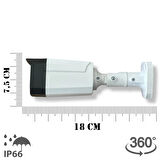 2 KAMERALI SET - İNSAN YÜZ VE HAREKET ALGILAYAN 1080P 5MP SONY LENS GÜVENLİK KAMERASI SETİ 7808