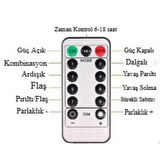 BUFFER® Uzaktan Kumandalı LED Perdeye Takılabilen Kancalı Işık Usb 3x3 Metre Peri Perde LED