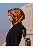 90 X 90 İpek Eşarp Sonbahar Kış - 9020d-09 - Sura - Anka Modeli
