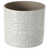 Seramik saksı, beyaz, 12 cm