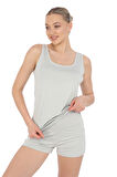 Extra Yumuşak Viskon Şort & Atlet Takım -Gri