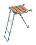 Katlanır merdivenli platform. Paslanmaz çelik. Merdiven Boyu 26cm
