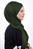 Penye 3 Bantlı Hazır Şal Haki Yeşili - Haki