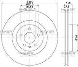 FREN DİSKİ A4 2008-2015 / A5 2007-2017 / Q5 2008-2017 / PRO ÖZEL KAPLAMA ÖN HAVALI 345-5 8K0615301M (2 ADET)