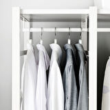 Gardırop borusu, beyaz, 40 cm