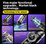 Turbo Digital 120w ultra emiş araç ev araba süpürgesi Çok uzun şarj süresi Turbo Çift Motor