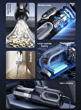 Turbo Digital 120w ultra emiş araç ev araba süpürgesi Çok uzun şarj süresi Turbo Çift Motor