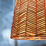 Sarkıt lamba, rattan-beyaz, 29 cm