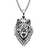 ​Gümüş Göktürkçe Türk Yazılı Kurt Kolye