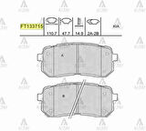 FREN BALATA H-1 2008-2011 / SORENTO 2015 2.2 CRDI DİSK ARKA 58302 3JA50