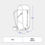 Outdoor Sırt Çantası - Siyah - 35 L - MH100