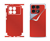 Xiaomi Redmi K70 Ultra için uyumlu 360 full arka kaplama koruma sticker  KIRMIZI