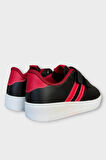 Çocuk Sneaker Spor Ayakkabı SİYAH - KIRMIZI