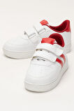 Çocuk Sneaker Spor Ayakkabı KIRMIZI - BEYAZ