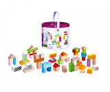 Eichhorn Desenli Kovada Ahşap Bloklar 50 Parça