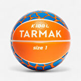 Mini Sünger Basketbol Topu - 1 Numara - Turuncu / Mavi - K100