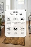 Modern Dijital Baskı Yıkanabilir Kaymaz Yolluk Halı Kahve