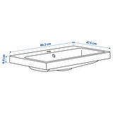 Lavabo, beyaz, 80x48 cm