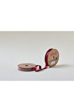 Biye Saten Katlı 022 Bordo 2 cm 25 Metre %100 Polyester