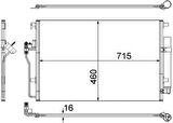 KLIMA RADYATORU MERCEDES SPRINTER B906 B907 B910 . VW CRAFTER 1930-1935-50 A9065000454 2E0820413