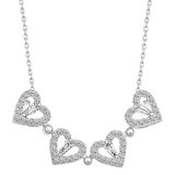 Gümüş Kalpli Açılabilen Yonca Kadın Kolye