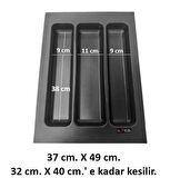 37x49 Mikro Kabartma Desenli Antrasit Kepçelik En 32 Boy 40 Cm'e kadar kesilebilir (Ücretsiz Kesim) 