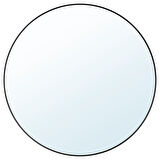 Yuvarlak ayna, siyah, 80 cm