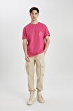 DeFacto Comfort Regular Fit Rahat Kalıp Bisiklet Yaka Baskılı Kısa Kollu Tişört B8933AX24SMPN315