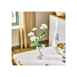 Yapay çiçek, beyaz, 66 cm, yıldız çiçeği, iç-dış mekan