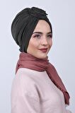 Çift Yönlü Güllü Düğüm Bone Haki Yeşili - Haki
