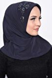 Pratik Pullu Hijab Füme - Füme